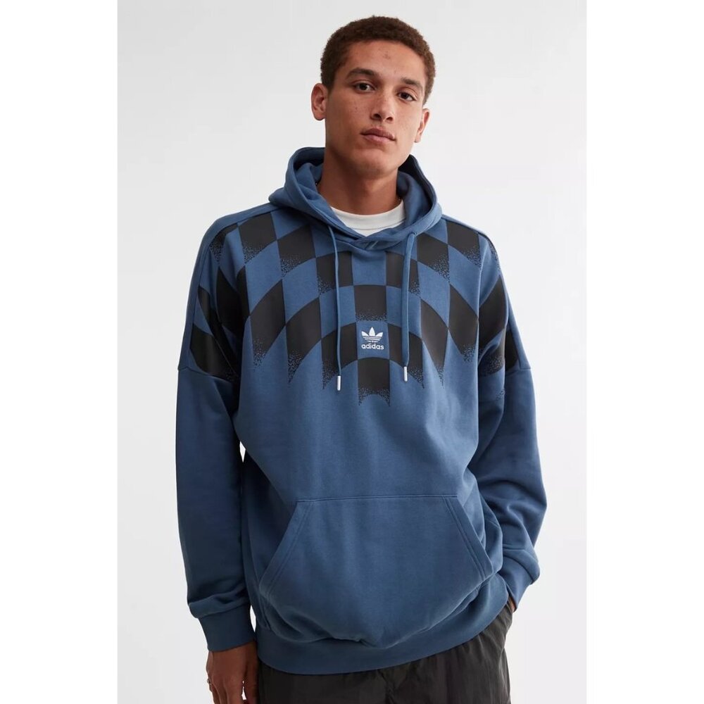 Adidas Originals Mens Size Small Rekive Graphic Hoodie Wonder Steel NEW